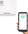 LoRa Smart Vibration Sensor With Shock And Glass Break Detection, Tamper Alarm, Motion And Generator Running Alerts, No Monthly Fee Self Monitoring, Email SMS And Push Notifications, One Quarter Mile Open Air Range, Alexa Compatible, Hub Not Included, white sensor and phone app