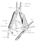 14 In 1 Mini Multitool Lightweight With Folding Scissors And 9 Piece Bit Set Holder Belt Clip Included Compact Storm Style Multi Tool