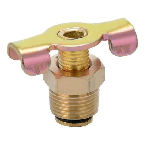 Three Eighths Inch NPT Solid Brass Drain Valve For Air Compressors And Tank Drains Petcock Water Drain Fittings
