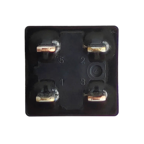 Bottom view of 2 Pack Ultra Micro ISO Automotive Relay 12V DC 20A 4 Pins showing connector layout for car build projects.