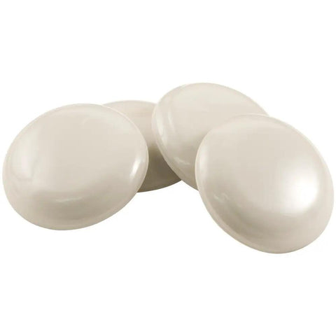 Peel And Stick Furniture Sliders Value Pack For Carpet Floors, four beige linen rounds for easy heavy table and chair movement.