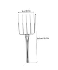Heavy Duty Garden Fork And Small Shovel For Digging And Transplanting, Compact Stainless Steel Spade, shown with measurements