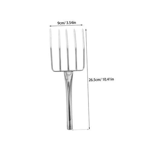 Heavy Duty Garden Fork And Small Shovel For Digging And Transplanting, Compact Stainless Steel Spade, shown with measurements