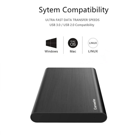 Ultra Slim 500GB Portable External Hard Drive USB 3.0 High Speed Data Transfer For PC Desktop Laptop MacBook Chromebook Xbox One Xbox 360 PS4