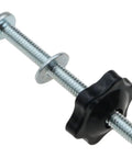 Eight Set T Track Knob Kit With Heavy Duty Galvanized Iron Screws And Black Hex Nuts Plus Galvanized Washers For Woodworking Fixtures