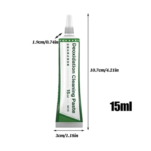 Flux Paste For Soldering, 15ml Oxidation Busting Solder Flux For Electronics Repair in green tube with dimensions