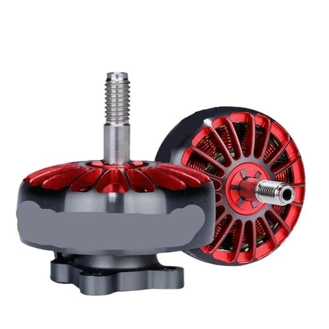 Beefy High Power Brushless Drone Motors 1300KV And 1800KV For 2-6S RC FPV Racing Drones, red and black 2806.5 motor design.