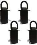 Image of Beefy 4 Pack 16200 Lb Trailer Stake Pocket D Ring Tie Downs For Flatbed Trucks And Trailers With Standard 2x4 Stake Pockets
