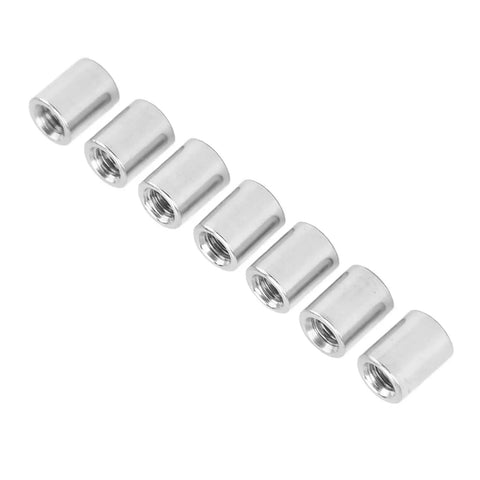 Ultimate 50-Piece M5 Threaded Coupling Nut Set Stainless Steel Round Connector Kit For Home Garage Pipe Repairs Heavy Machinery Fix It Up Fast, 8mm x 10mm