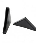 Black PP corner shields, Beefy Corner Protectors For Shipping And Handling, Edge Guards For Glass And Stone Slabs, viewed from the side.