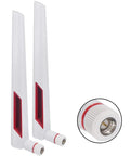 Dual Band Antenna 2.4 GHz 5 GHz High Gain 5 dBi SMA Male Plug and Play for SDR Receivers LoRa Modules FPV Drones, pack of 2