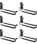 Fast Track Wall Mounted Garage Storage Hook System For Tools Rope And More Heavy Duty Utility Hangers Holds Up To 50 Pounds Each 6 Pack