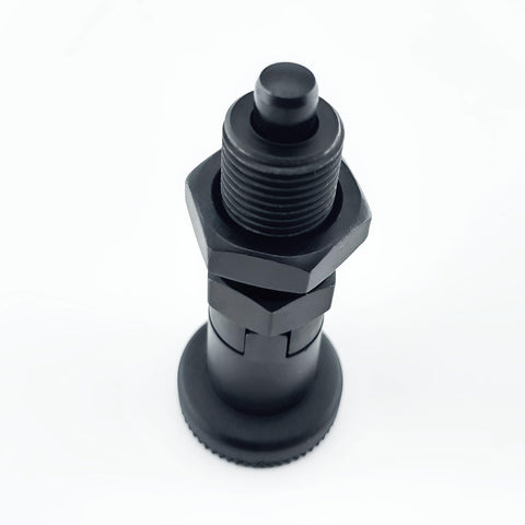 Two Pack Push Fit Ball Nose Spring Plungers With M12x1.5 Threads Carbon Steel Self Locking Indexing Plunger With Knob Positioning Pin