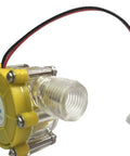 DIY Micro Hydroelectric 10W Water Turbine Generator For Off Grid Power, 12V DC Output For LED Lighting And Phone Charging, Three Quarters Inch NPT Thread Compatible Water Flow Generator, Durable Yellow.