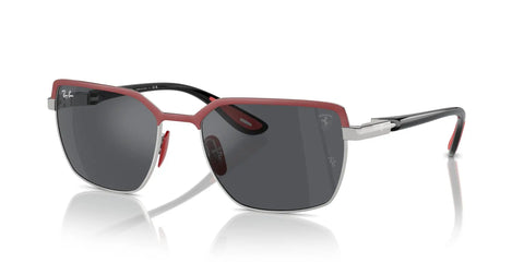 Scuderia Ferrari Collection Sunglasses RB3743M Matte Red On Gunmetal With Dark Grey Lenses 58mm F1 Brow Bar Inspired Frame Design For Sporty Streetwear Dope Everyday Sunglasses For Men And Women