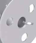 Top Shelf 4 Hole Aluminum Bobbin For Industrial Sewing Machine Direct Replacement For Durkopp 1767 767 867 887 showing detailed spindle design.