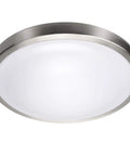 12 Inch LED Ceiling Light With Five Color Temperature, Easy No Fuss Install Flush Mount Brushed Nickel Finish 20W 1260lm