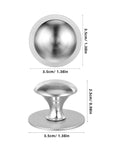 Dimensions of Two Pack Stainless Steel Suction Cup Handles For Glass Shower Doors Cabinets And Refrigerators No Drilling Required