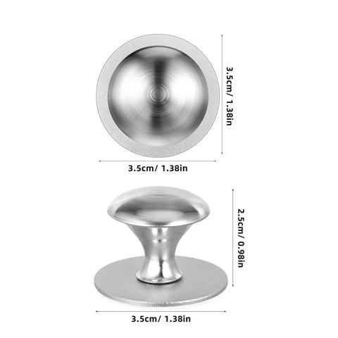 Dimensions of Two Pack Stainless Steel Suction Cup Handles For Glass Shower Doors Cabinets And Refrigerators No Drilling Required