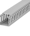 Open Slot Cable Raceway Kit 4x4 Inch Wire Duct Set 6.5 Ft Long 8 Pack Gray PVC Cord Hider for Under Desk Cable Management