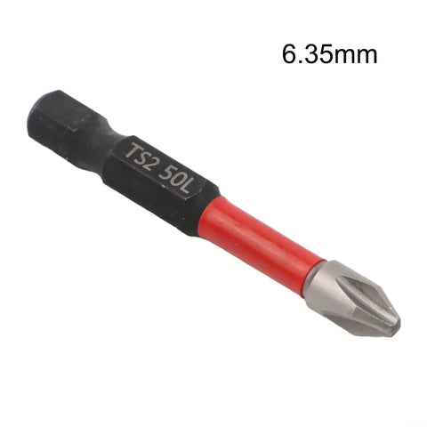 10 Piece Impact Driver Bit Set 50mm PH2 Screwdriver Bits T30 T40 Torx High Hardness HRC62 Metal Construction Kit Tools For Heavy Duty Jobs, 6.35mm bit