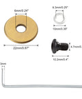 Top Shelf Replacement Cutting Wheel For Tile Cutters And Glass Nippers Built Tough High Strength Tungsten Carbide Scoring Blades Easy Swap Kit With Hardware And Hex Wrench parts including washer, screw, and hex wrench.