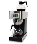 Front view of 12 Cup Commercial Coffee Maker Stainless Steel Dual Brew Machine For Office And Restaurant Heavy Duty Industrial Grade