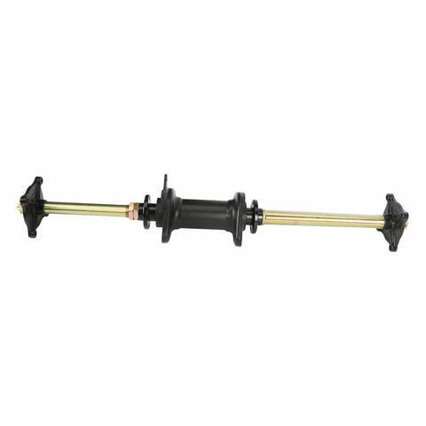 Side view of 32 Inch 810mm Rear Axle Kit With 4 Stud Wheel Hub Carrier for DIY GY6 110cc 125cc 150cc ATV UTV Quad Go Kart