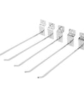 Six 50 Pack Slatwall Hooks With Flat Tips For Pegboard And Slotted Panels displayed on white background.