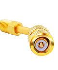R410A Adapter Five Sixteenth Inch SAE Female To Quarter Inch SAE Male Flare straight brass alloy for air conditioners HVAC two pack