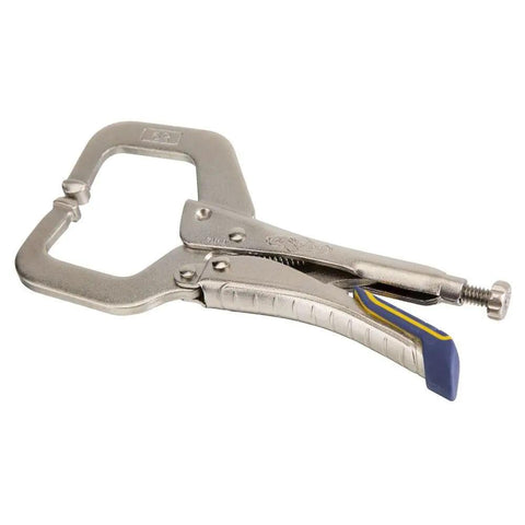 Welding Pliers With Fast Release Locking C Clamp 6 Inch Wide Opening Jaws For Varied Shapes Hex Key Pressure Adjustment, side view