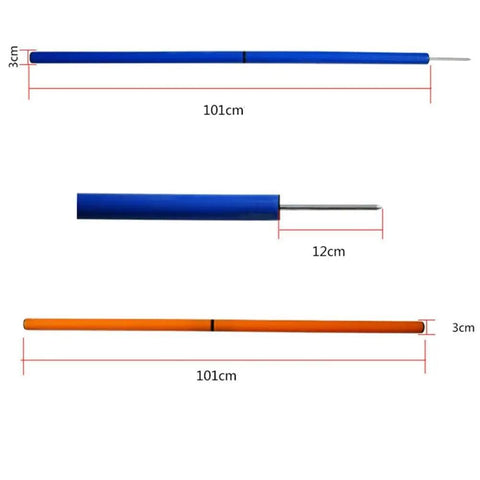 Dog Agility Training Set With Hurdles, Weave Poles, And Jump dimensions showing lightweight design and quick setup