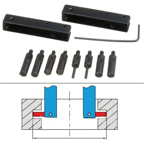 Juinrinet Digital Caliper Accessories Kit includes clamps and measurement heads, designed for inside outside groove steps.