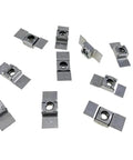 10 Pack 3 8 16 Thread Floating Cage Nuts Weldable Steel Drop In Hardware for Rigid Frame Assembly.