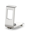 One Port Metal DIN Rail Mounting Module For Snap In Keystone Jacks Attaches To Standard 35 Millimeter DIN Rail With No Tools