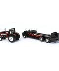 One Sixty Fourth Magnum Red Rumbler Pulling Tractor With Sled For Collectors And Kids Three Plus Realistic Roll Bar And Oversized Tires