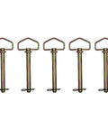 Set Of Five Cold Forged Three Quarter Inch Diameter Six And A Quarter Inch Usable Length Swivel Handle Hitch Pins For Tractor Towing And Implements