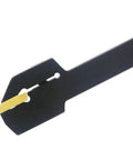 Close-up of a single MGMN200 carbide blade for Beefy Grooving Tool Holder MGEHR1212-2 for CNC lathe with alloy steel body.