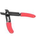 Heavy Duty 45 Steel Wire Stripper And Cable Cutter Pliers with red ergonomic grips, manual tool for electrical repair.