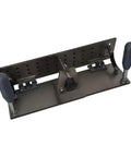 Sumsoctober Belt Grinder Jig Is The Ultimate Portable Manual Sharpener Featuring A V Shape Precision V Clamp Design For Sanding Belts On Knives Chisels And Metal Tools With Durable 304 Stainless Steel Construction As A Compact Handheld Fixed Angle Sander, showing the front view of V-clamp design for tool fixturing.