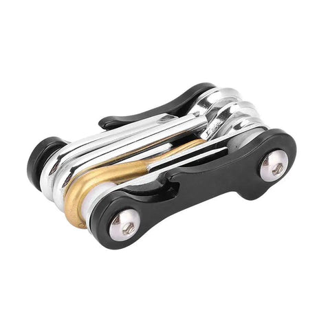 Dive Ready Scuba Multi Tool 8 In 1 Save A Dive Kit Mini Metal Tool for fixing diving gear, compact folded view, metal finish