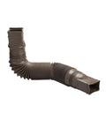 Two Pack Brown Flexible Downspout Extension Gutter Connector For Rainwater Drainage Fits Most 2x3 And 3x4 Downspouts Easy Bend