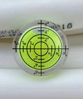Solid 3 Pack Circular Bubble Level Stickers To Nail Your Alignment Camera Tripod Turntable And Telescope Precision Mounting Gear Straight Shooting Tool 32mm adhesive bubble level with clear markings.