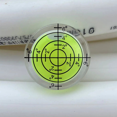 Solid 3 Pack Circular Bubble Level Stickers To Nail Your Alignment Camera Tripod Turntable And Telescope Precision Mounting Gear Straight Shooting Tool 32mm adhesive bubble level with clear markings.