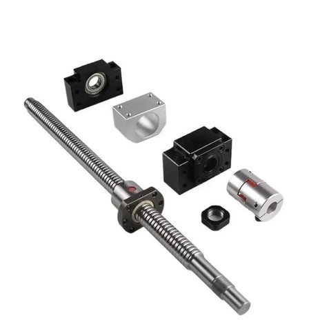 Top Tier C7 Ballscrew Kit 1605 With Ball Nut For High Speed CNC Machinery And 3D Printer Projects, precision screw parts layout.