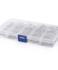 440 Piece M3 M4 M5 Hex Socket Button Head Bolts Screws Nuts Kit With Box Stainless Steel Heavy Duty Fasteners For Industrial And Construction Projects All In One Assorted Hardware Set in plastic organizer case