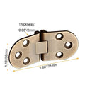 Heavy Duty Antique Brass 180 Degree Flip Top Hinges For Sewing Machine Tables And Folding Furniture No Sweat Setup Smooth Swing Pivot Hardware 2 Pack, 2.80 in size, 1.18 in thick.