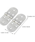 Stainless Steel Folding Table Hinges With Easy Disassemble Design Two Piece Small Silver Folding Supports For Sewing Machine Table And Desktop Use At Home Or In Restaurants No Fuss.