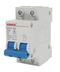 Compact Miniature Circuit Breaker For Low Voltage DZ47-63 2 Pole 40A 400V DIN Rail Mount Protects Your Electrical System