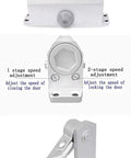 Hydraulic Door Closer With Soft Close And Adjustable Arm For Home And Commercial Doors, aluminum alloy, speed adjustment details